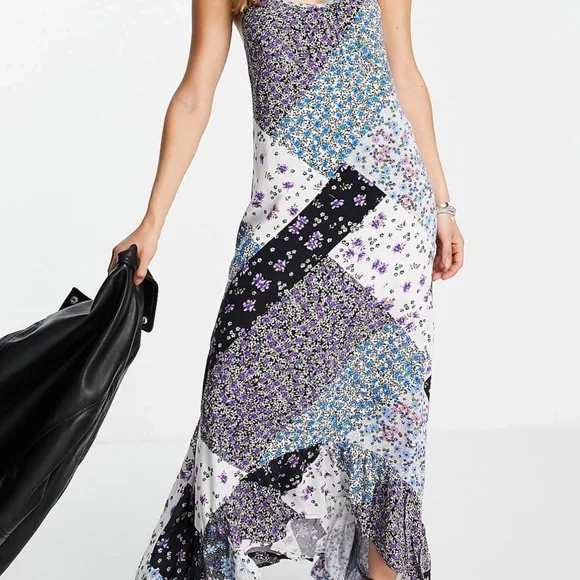 Asos Floral Patchwork Maxi Dress Size 10 (NWOT) - Picture 8 of 10